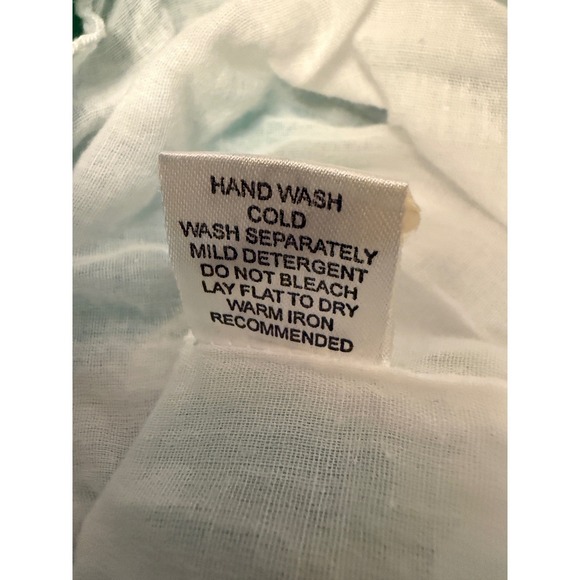 Joy Joy Women's Geometric Wave Ruffle V Neck Sleeveless Tunic Top XS - Picture 7 of 7